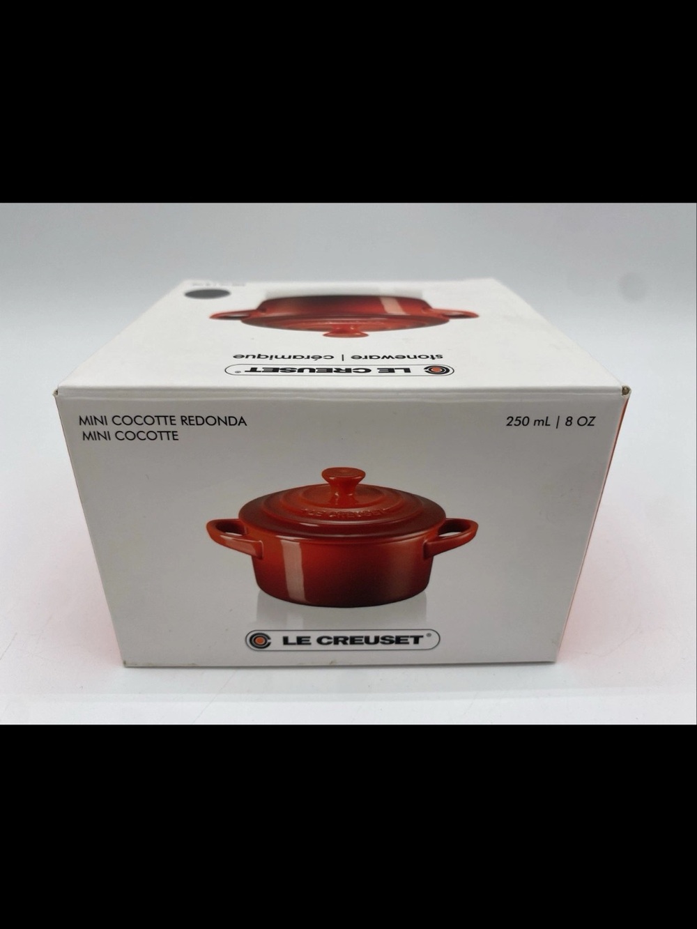Le Creuset Stoneware Mini Round Cocotte  8oz gray